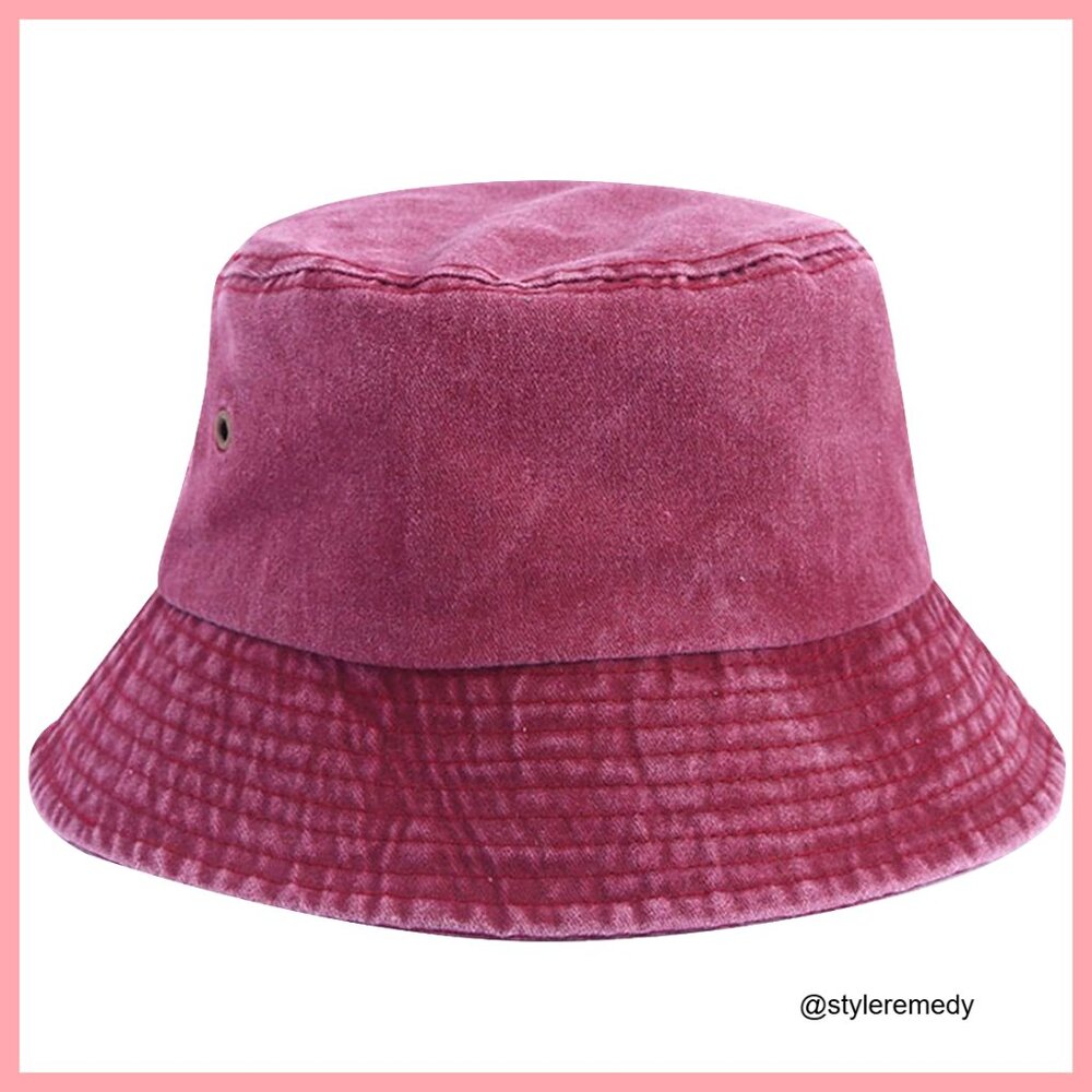 Cotton Bucket Hat Lightweight UPF 50+ Sun Protection Unisex Adjustable